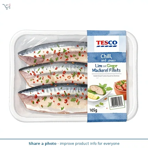 Tesco Chilli, Lime and Ginger Mackerel Fillets 165g