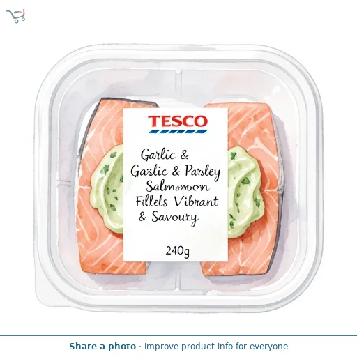 Tesco Garlic & Parsley Salmon Fillets Vibrant & Savoury 240g