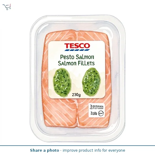 Tesco Pesto Salmon Fillets 230G