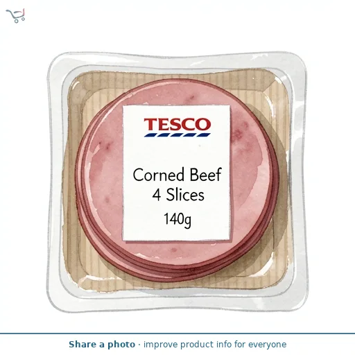 Tesco Corned Beef 4 Slices 140g 