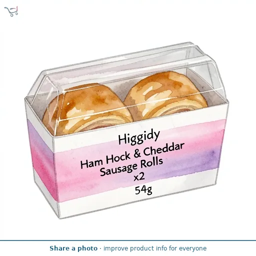 Higgidy Ham Hock & Cheddar Sausage Rolls x2 54g
