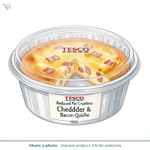 Tesco Reduced Fat Crustless Cheddar & Bacon Quiche 150G