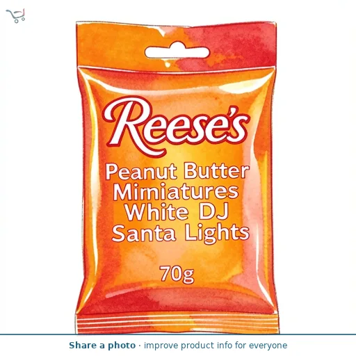 Reese's Peanut Butter Miniatures White DJ Santa Lights 70g