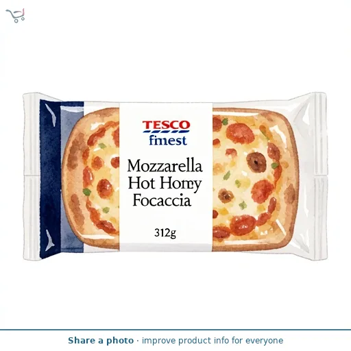 Tesco Finest Mozzarella and Hot Honey Focaccia 312g