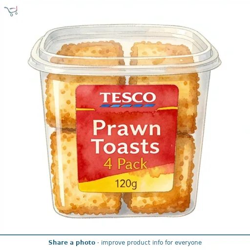Tesco Prawn Toasts 4 Pack 120g