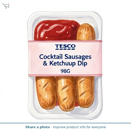 Tesco Cocktail Sausages & Ketchup Dip 98G