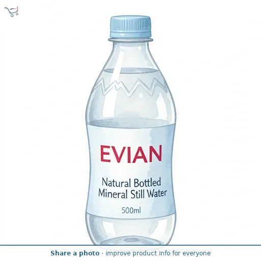Evian Natural Bottled Mineral Still Water 500ml