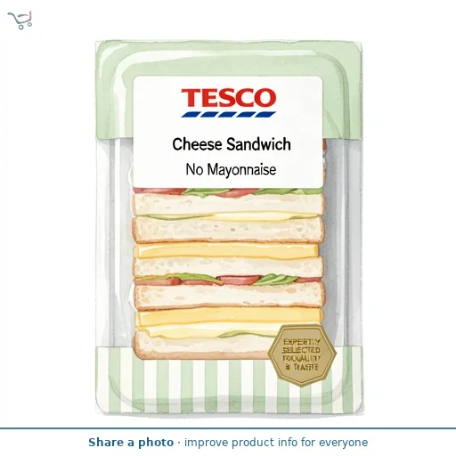 Tesco Cheese Sandwich No Mayonnaise