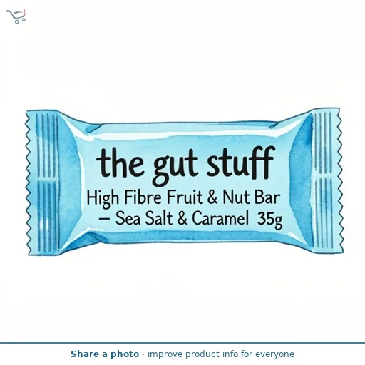 The Gut Stuff High Fibre Fruit & Nut Bar - Sea Salt & Caramel 35g