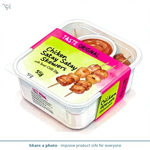 Taste Original Chicken Satay Skewers with Sweet Chilli Dip 55g