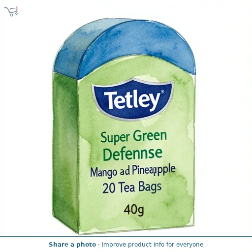 Tetley Super Green Defence Mango and Pineapple 20 Tea Bags 40g