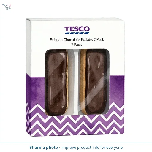 Tesco Belgian Chocolate Eclairs 2 Pack