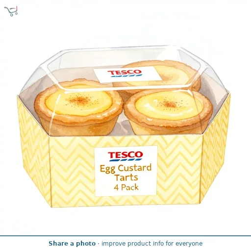 Tesco Egg Custard Tarts 4 Pack
