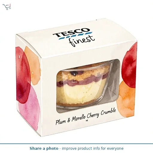 Tesco Finest Plum & Morello Cherry Crumble