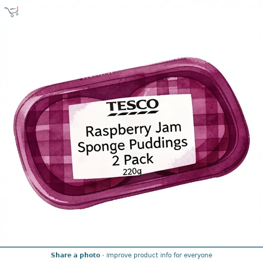 Tesco Raspberry Jam Sponge Puddings 2 Pack 220g