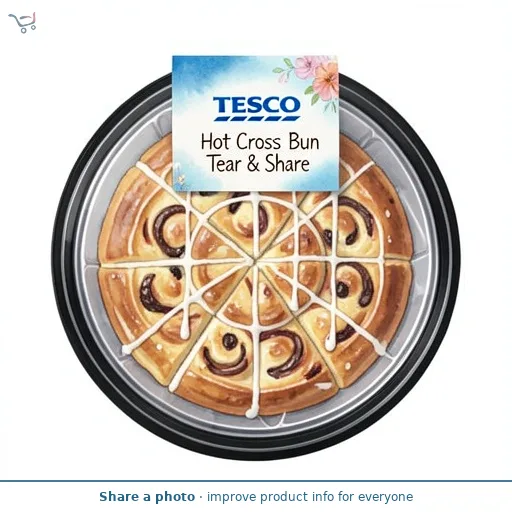 Tesco Hot Cross Bun Tear & Share