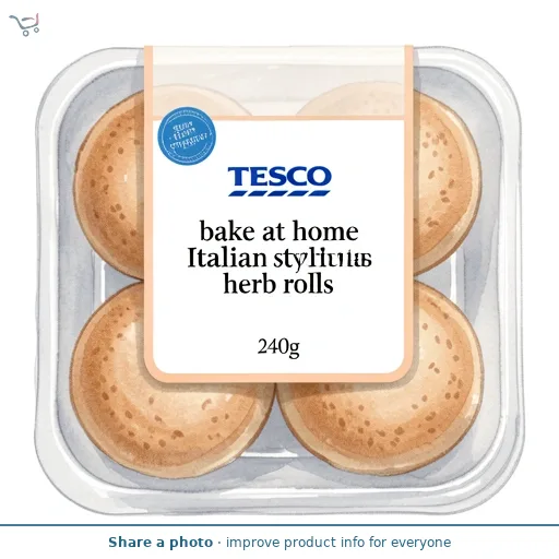 Tesco bake at home Italian style herb rolls 4 Pack