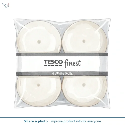 Tesco Finest 4 White Rolls 