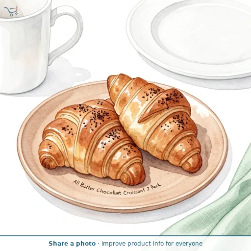 Tesco All Butter Chocolate Croissant 2 Pack