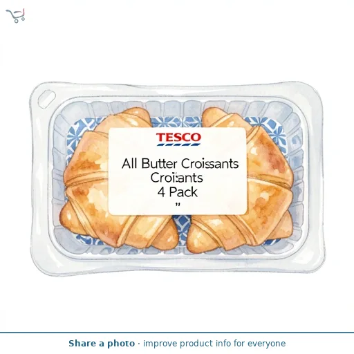 Tesco All Butter Croissants 4 Pack