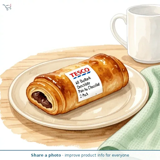 Tesco All Butter Dark Chocolate Pain Au Chocolat 2 Pack