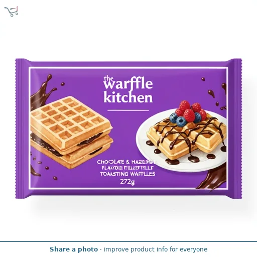 The Waffle Kitchen Chocolate & Hazelnut Flavour Filled Toasting Waffles 272g