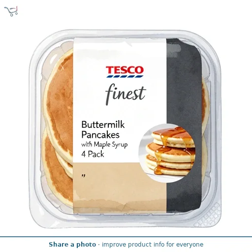Tesco Finest Buttermilk Pancakes with Maple Syrup 4 Pack