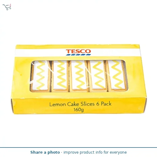 Tesco Lemon Cake Slices 6 Pack 160g