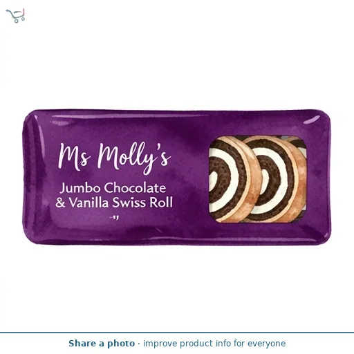 Ms Molly's Jumbo Chocolate & Vanilla Swiss Roll