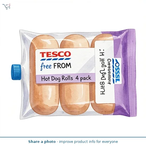 Tesco Free From Hot Dog Rolls 4 pack