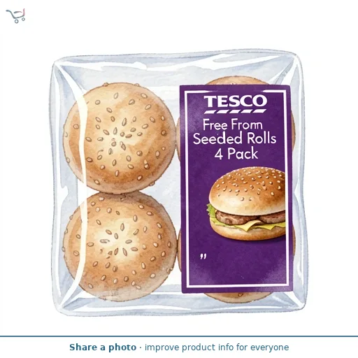 Tesco Free From Seeded Rolls 4 Pack