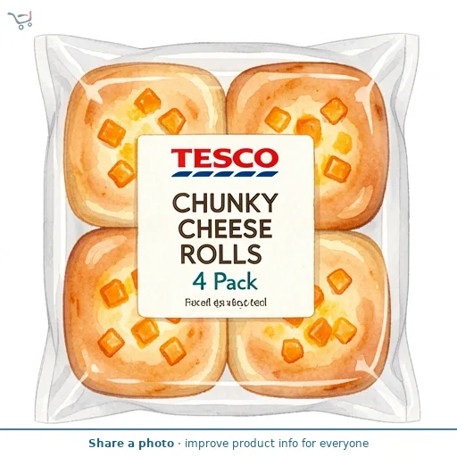 Tesco Chunky Cheese Rolls 4 Pack