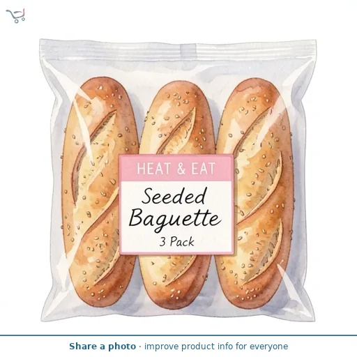 Heat & Eat Seeded Baguette 3 Pack