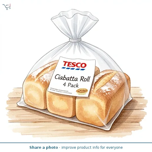 Tesco Ciabatta Roll 4 Pack