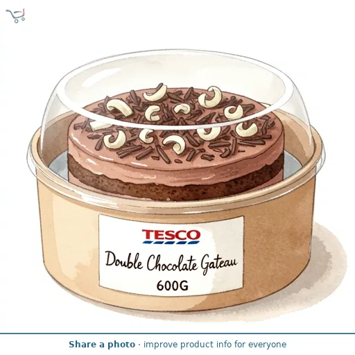 Tesco Double Chocolate Gateau 600G
