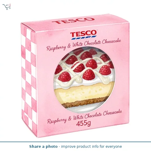 Tesco Raspberry & White Chocolate Cheesecake 455g