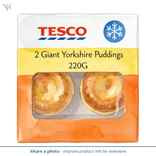 Tesco 2 Giant Yorkshire Puddings 220G