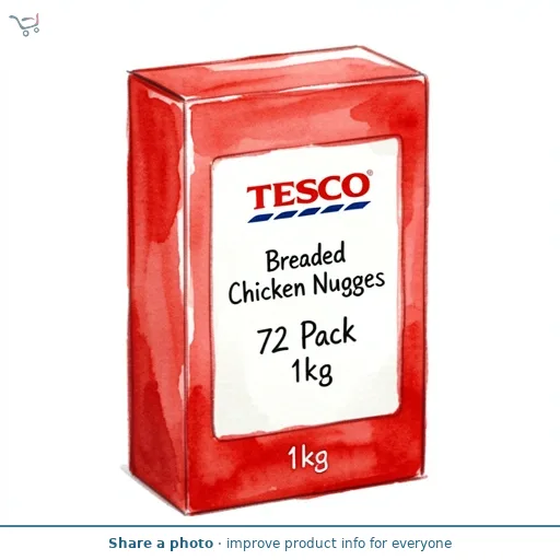Tesco Breaded Chicken Nuggets 72 Pack 1kg