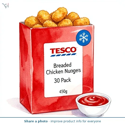 Tesco Breaded Chicken Nuggets 30 Pack 450g