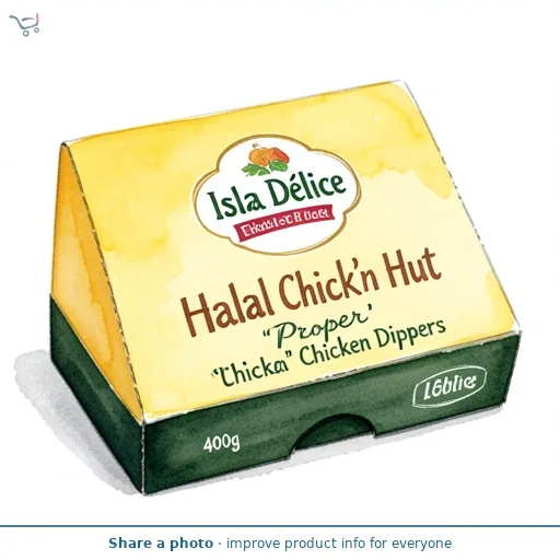 Isla Delice Halal Chick'n Hut 'Proper' Chicken Dippers 400g