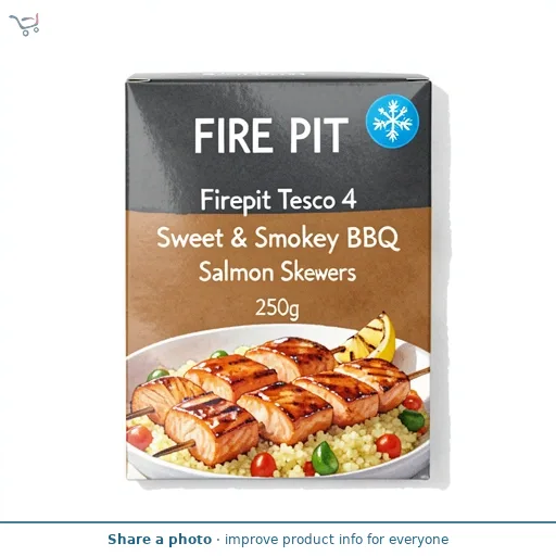 Firepit Tesco 4 Sweet & Smokey BBQ Salmon Skewers 250g