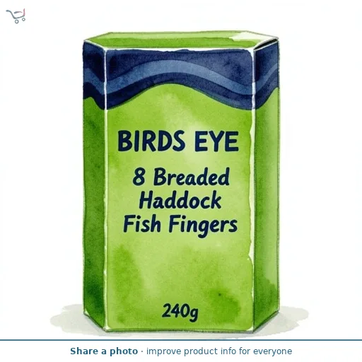 Birds Eye 8 Breaded Haddock Fish Fingers    240g