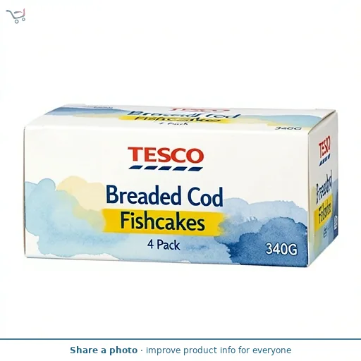 Tesco Breaded Cod Fishcakes 4 Pack 340G