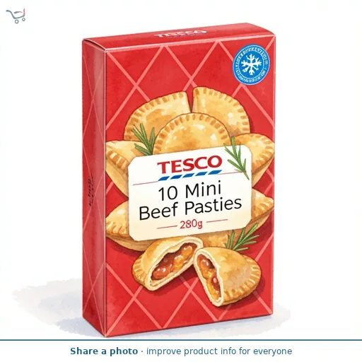 Tesco 10 Mini Beef Pasties 280g 