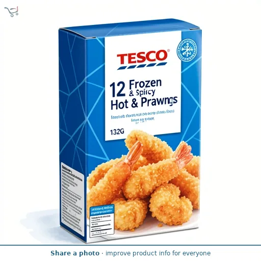 Tesco 12 Frozen Hot & Spicy Prawns 132G