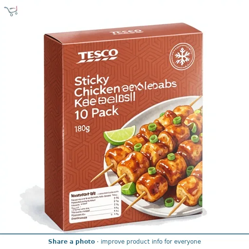 Tesco Sticky Chicken Kebabs 10 Pack 180g