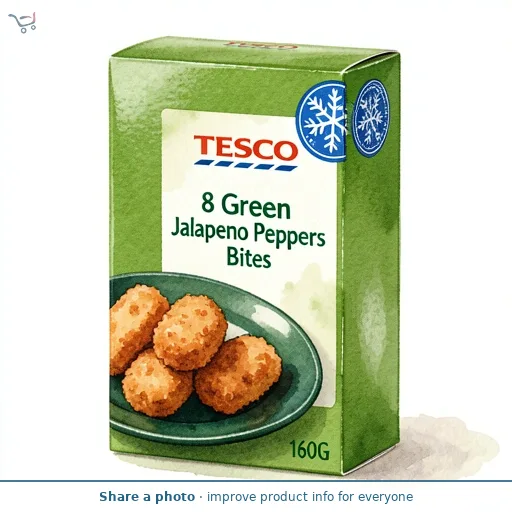 Tesco 8 Green Jalapeno Peppers Bites 160G