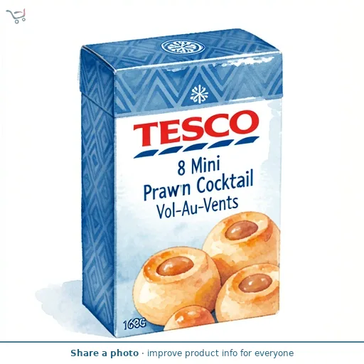 Tesco 8 Mini Prawn Cocktail Vol-Au-Vents 168G