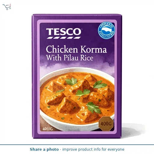 Tesco Chicken Korma With Pilau Rice 400G