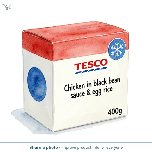Tesco Chicken in black bean sauce & egg rice 400g